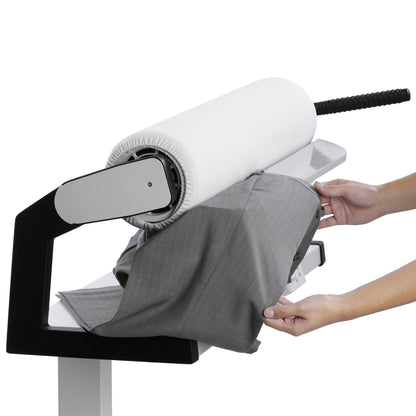 Reliable 100SR Rotary Steam Press - Verve Steam Press With Foot Pedal Control, 3 Steam Settings, Variable Speed, Dual-End Feed for Ironing Long Sheets, 1800W Heating Element, Safety Release Lever