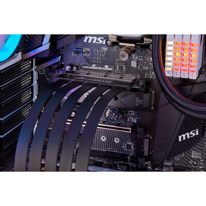 Corsair Premium PCIe 3.0 x16 extension cable, 300 mm (EMI shielded, fully flexible, 90 degree female PCIe connector), black