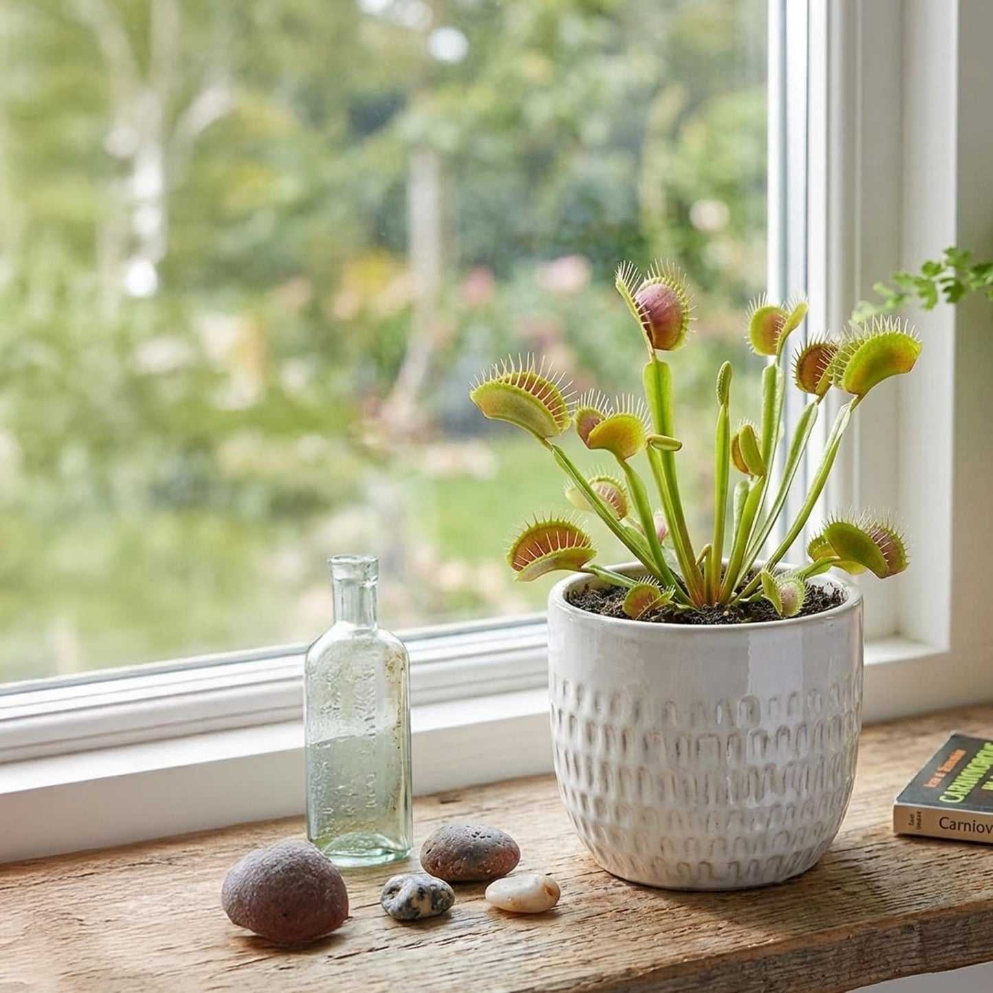 ragnaroc Sarracenia Purpurea SSP. Venosa 2-4" (Purple Pitcher Plant) & Dionaea Muscipula 2-4" (Venus Fly Trap) 2ct – Live Plant for Indoor Outdoor Use, Carnivorous Plants – Live Arrival Guaranteed