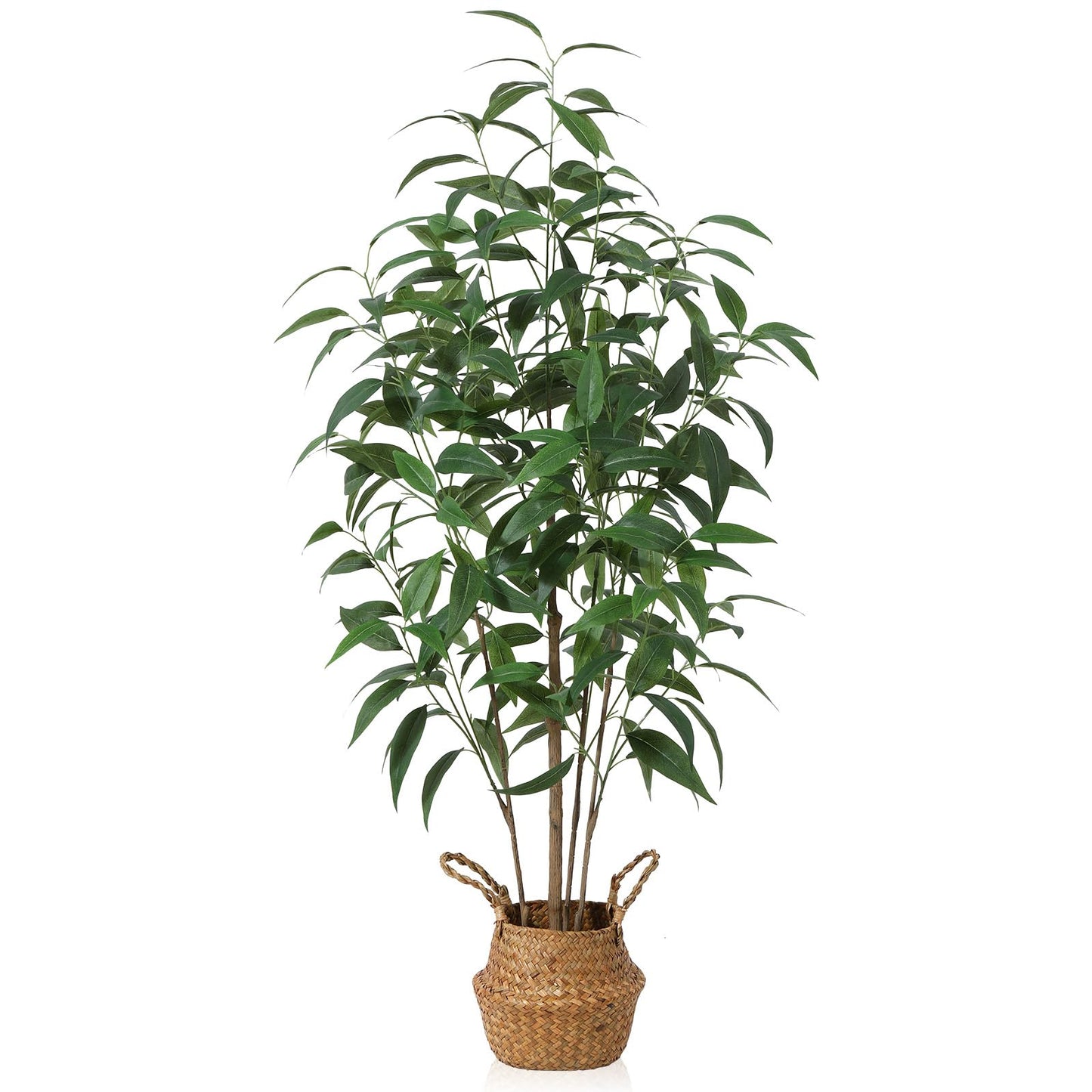 Ferrgoal Artificial Eucalyptus Tree,4Ft Tree Fake Plant in Pot for Home and Office Decor,Potted Faux Plants Tall Artificial Trees for Indoor, Outdoor