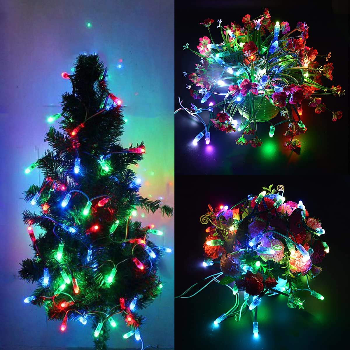 WESIRI WS2811 Diffused Digital RGB LED Pixel Lights Individually Addressable Round DIY LED Pixels Module IP68 Waterproof Black Wire DC12V 50pcs/Set
