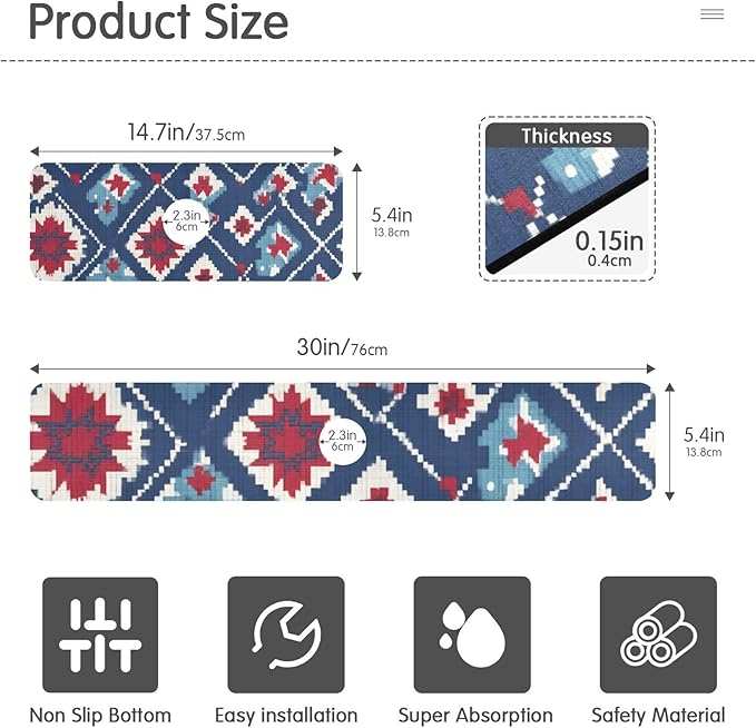 Kitchen Sink Splash Guard 1 PC 30 Inch Sink Faucet Mat Splash Guard
