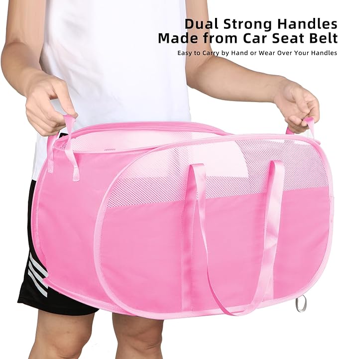 100L Collapsible Laundry Baskets, Tear Proof Pop Up Laundry Hamper