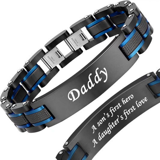 Zillaly Men's Bracelet Two-Color Diamond Hip-hop Jewelry Gift Birthday Jewelry Gift Husband Boyfriend
