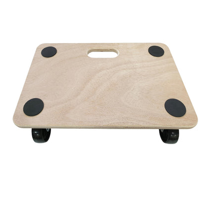 Move-It Platform Dolly With Grip Pads, Heavy-Duty Anti-Slip Transport Roller Trolley For Moving Furniture & Equipment, 180kg Load Capacity, Wooden (45 x 30cm)