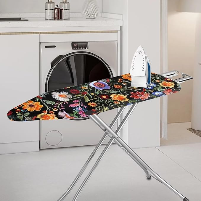 Colorful Flower Ironing Board Cover, Standard Size 15x54 Inch