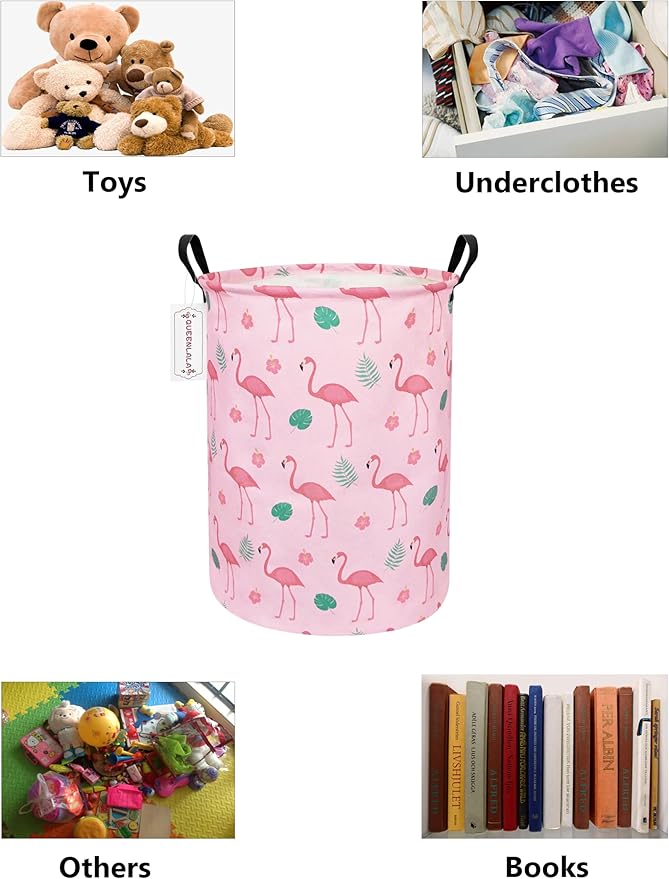 QUEENLALA Large Storage Basket, Laundry Hamper/Bathroom/Home Decor/Collapsible