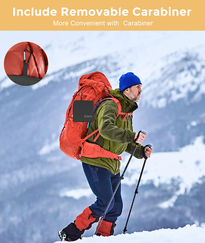 Travel Laundry bags, 2 Pack Dirty Laundry Travel Bag, Foldable Dirty Clothes Bag for Traveling, Washable and Small Laundry Bag with Handles for Suitcase, Gym, Camping, Black+Grey