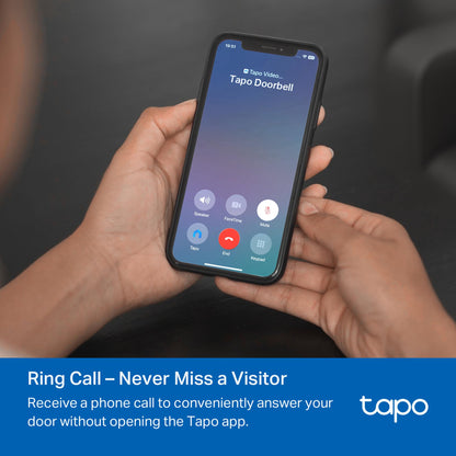 TP-Link Tapo Smart Video Doorbell Camera with Chime, Battery or Wired, 2K QHD Color Night Vison, No Monthly Fee, 180° Ultra-Wide Head-to-Toe View, Ring Call, Free AI Detection, Local Storage (D225)