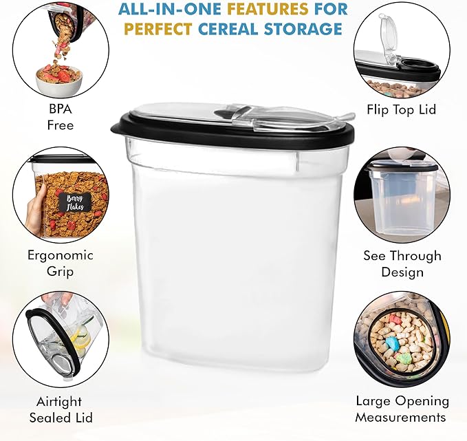 Shazo 3 PC Cereal Container Storage Set