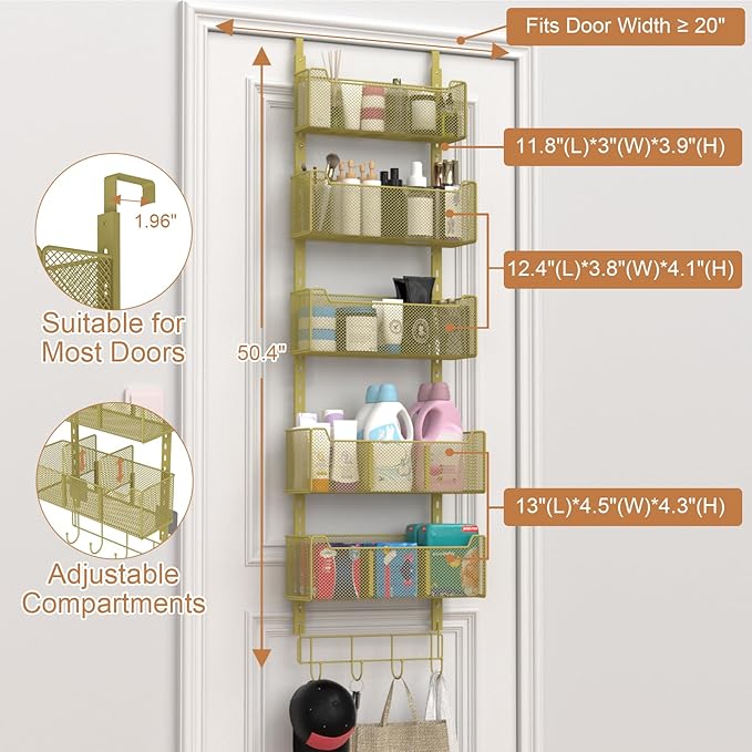 Over The Door Organizer, Metal Door Organizer Hanging