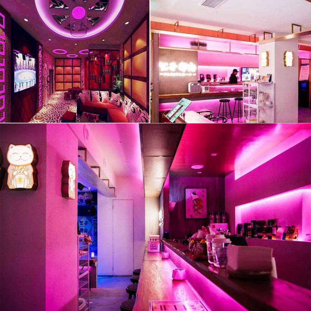 SUYOOULIN LED Strip Lights, SMD 2835 LED Strip, DC12V 1200LEDs 16.4Ft 26000LM High Density LED Light Strips Tube Waterproof IP67, 3 Times Brightness Than SMD3528 LED Strip, Pink