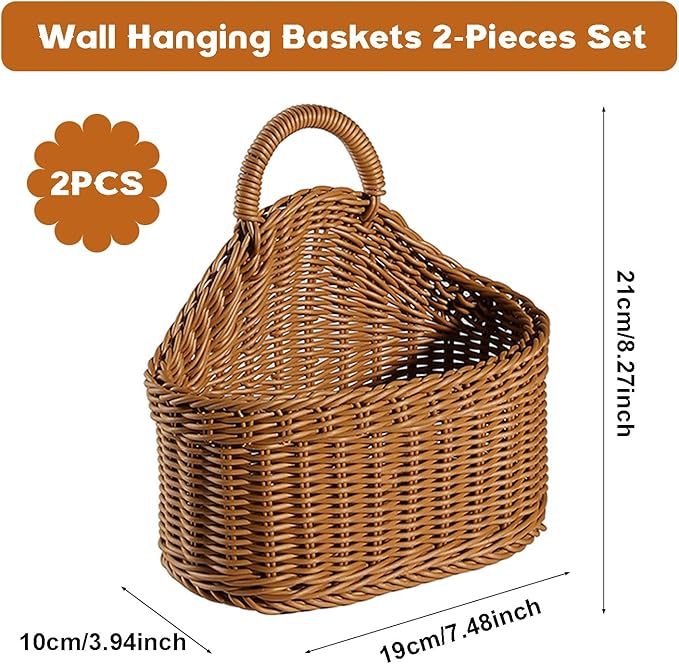 2 Pcs Hanging Storage Baskets, Potato Garlic Onion Pantry Storage Baskets