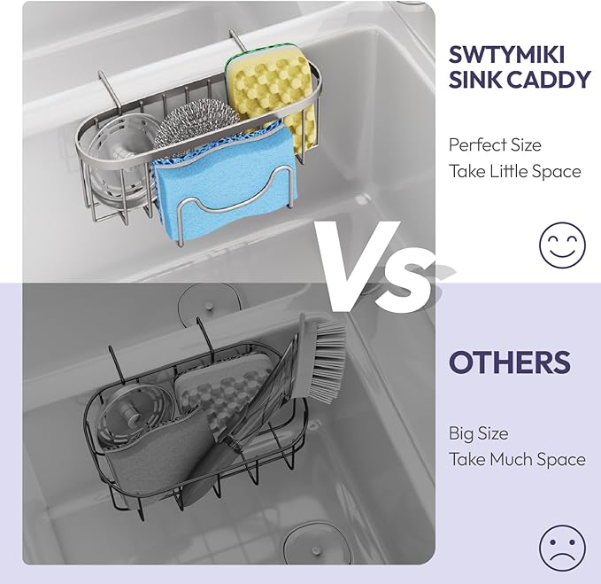 SWTYMIKI Sponge Holder for Kitchen Sink