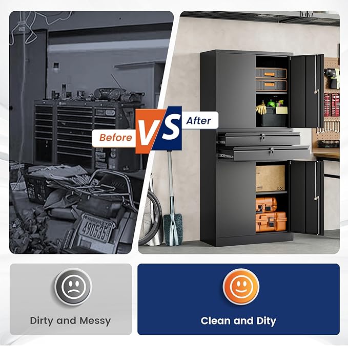 Yizosh Metal Garage Storage Cabinet