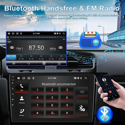 Slakerbe Android 14 Double Din Car Stereo Radio for Chevy Silverado C/K Pickup 2003-2006,7" Car Radio w/Wireless Carplay Android Auto GPS WiFi Bluetooth RDS DSP SWC Mic Backup Camera