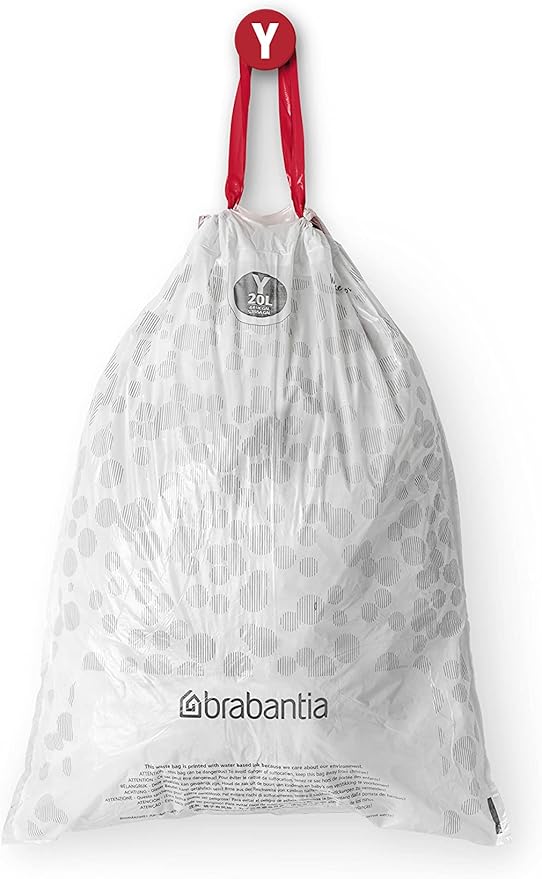 Brabantia PerfectFit Trash Bags Thick Plastic Trash Can Liners