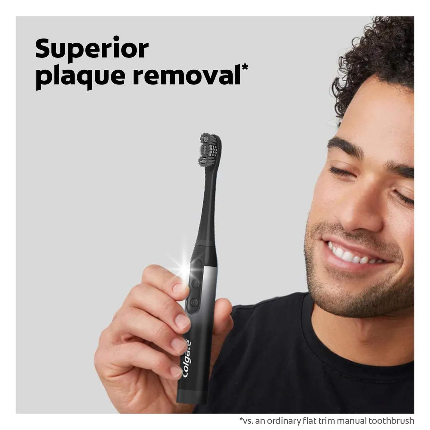 Colgate 360 Vibrate Charcoal Battery Operated Toothbrush Pack, Soft with 1 AAA Battery Included, Black, 2 Count