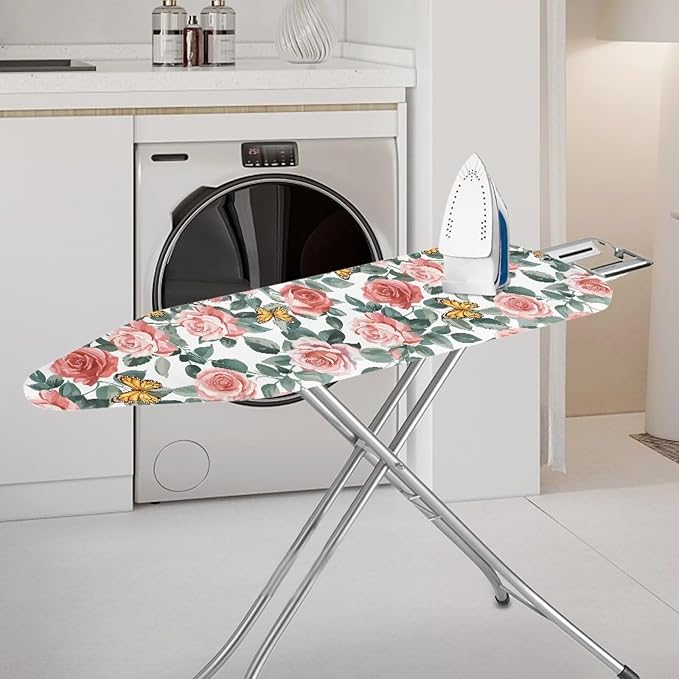 Rose Butterfly Ironing Board Cover and Pad Lightweight Soft Ironing Pad