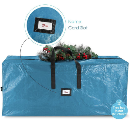 Hearth & Harbor 7.5 ft Christmas Tree Storage Bag - Artificial Christmas Tree Bag with Reinforced Handles, Dual Zipper, Wide Opening - Large Storage Container for Trees and Decorations, 2 Piece set
