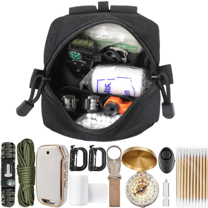 2 Pack Mini Tactical Molle Compact Ammo Pouch - General Purpose Admin Pouches Small Admin Molle Pouches EDC Tool GP Pouch Bag Horizontal Utility Multi-Purpose Waist Belt Bag(Black)