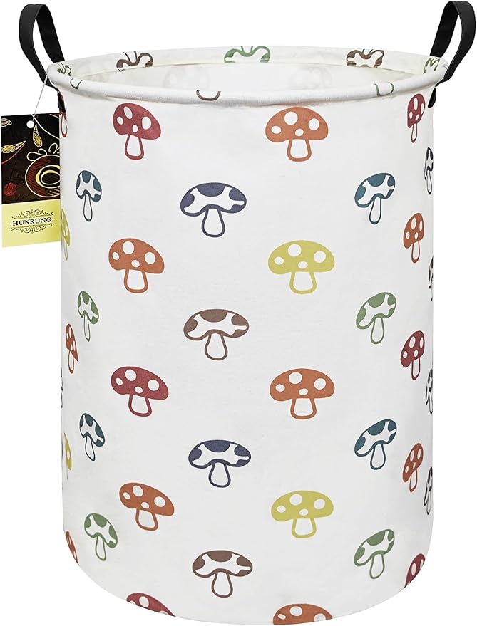 HUNRUNG Laundry Hamper, Large Canvas Fabric Lightweight Storage Basket Toy