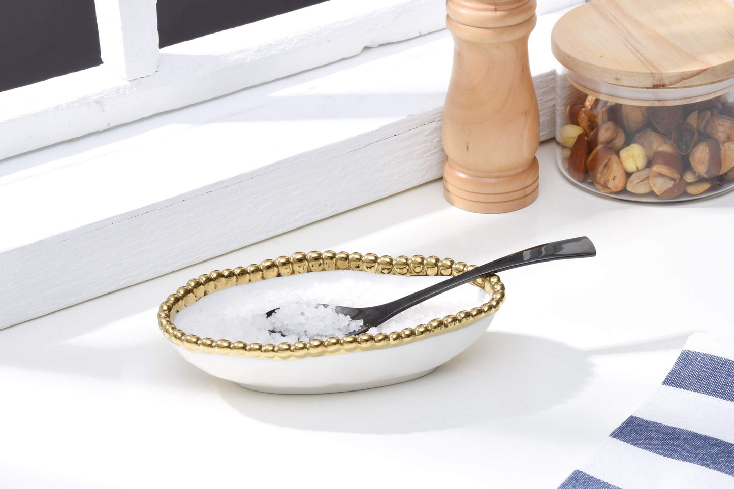 Pampa Bay Golden Salerno Long Condiment Bowl
