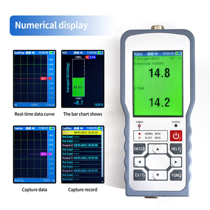 Digital Force Gauge with S Type Load Cell,Push Pull Gauge Dynamometer,Peak/Track Mode, ± 0.05% F.S Accuracy Input MV Signal Test G/kg/T/lb/oz/N/KN/Nm/Ncm/Pa/MPa/GPA/Psi/bar etc. (0-1T)