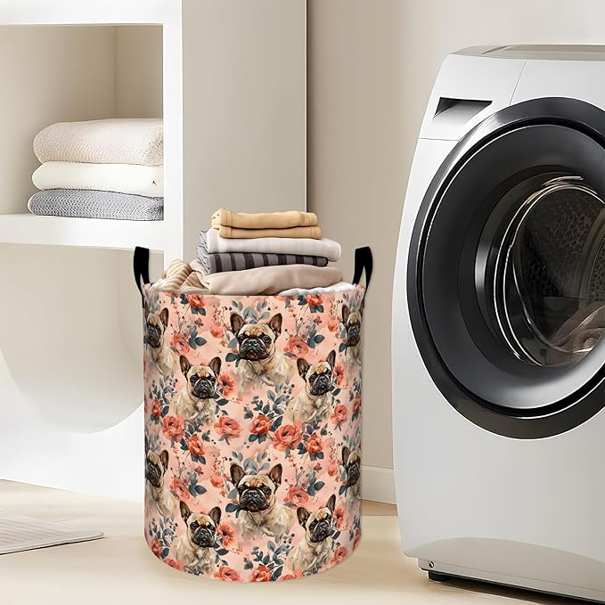 Cute Bulldog Laundry Basket