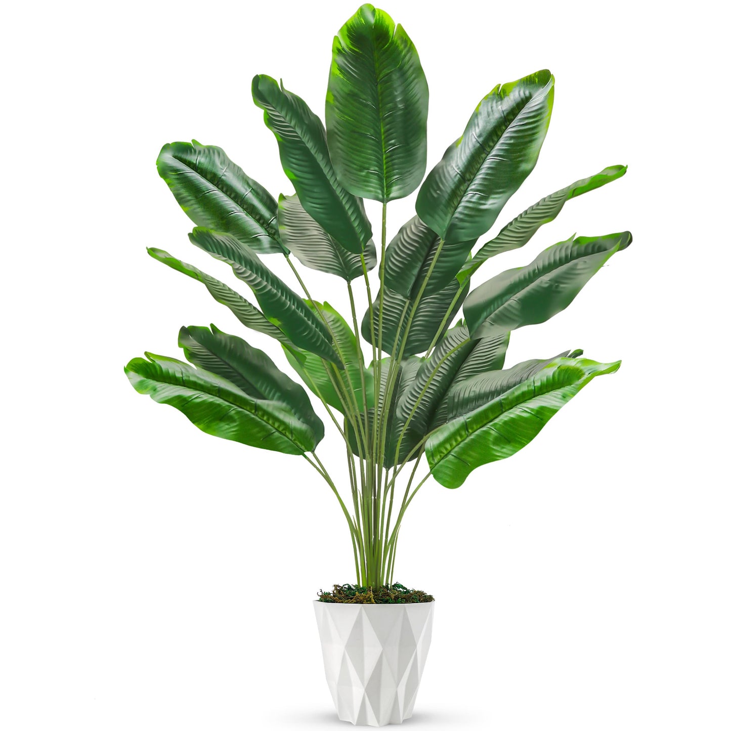 Der Rose Tall Fake Plants 28" Artificial Potted Tropical Faux Plants Banana Tree Indoor for Home Office Living Room Balcony Decor
