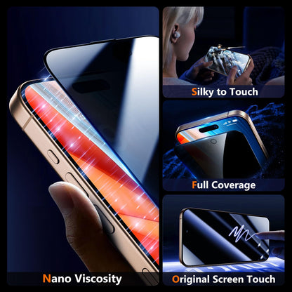 UniqueMe for iPhone 16 Pro Screen Protector - [Military Grade Shatterproof & 9H+ Hardness] Screen Protector 16 Pro Tempered Glass Full Coverage Protection, Easy Installation, 2 Packs