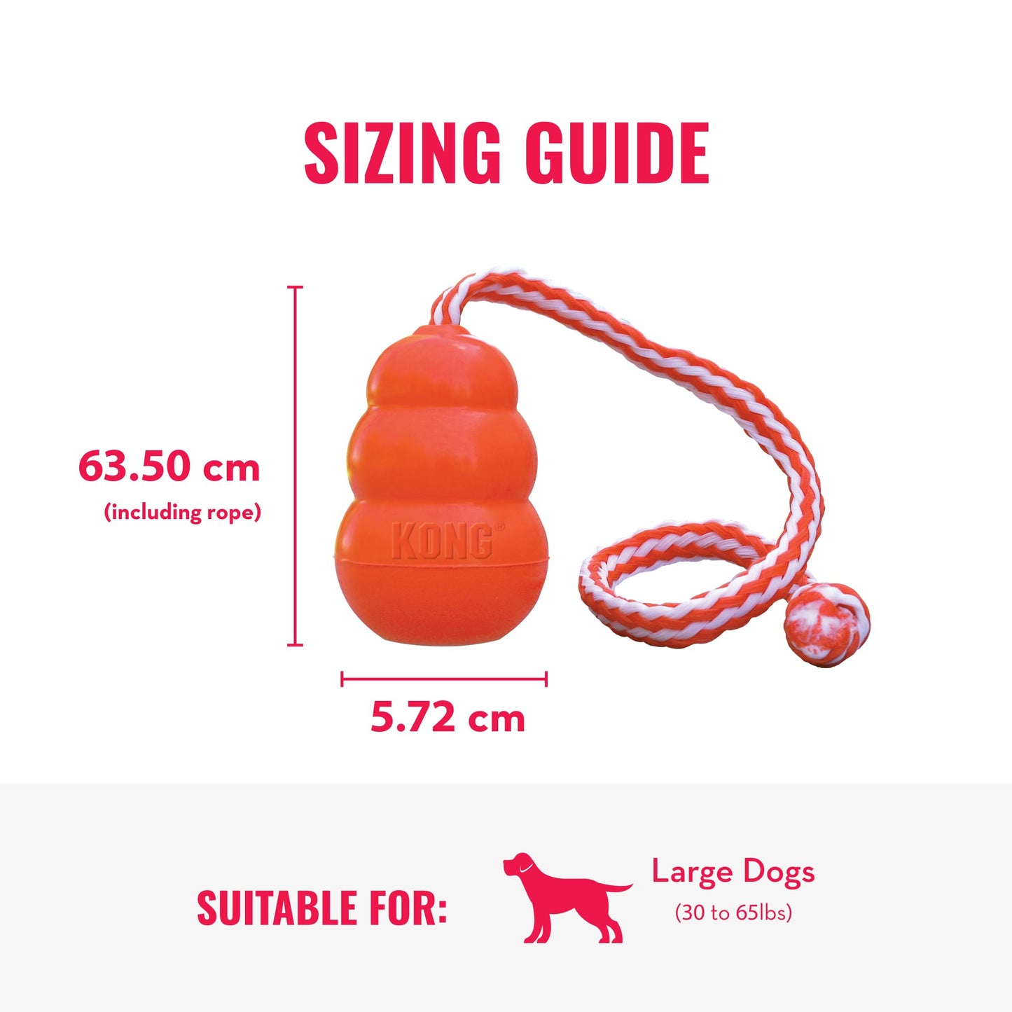 KONG Aqua Floating Fetch Toy - For Water Retrieval, Play & Exercise - With Foam Interior & Rope for Throwing - For Large Dogs, Orange