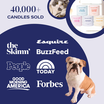Companion Candles Nostalgia Pet-Friendly Scented Candle – Spicy Amber & Soft Floral Fragrance, Coconut Soy Wax with Wooden Wick, Approx. 50-Hour Burn Time, Made in USA, 11.8 oz