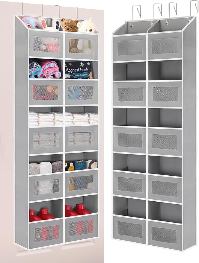 Over the Door Organizer Hanging- 10 Compartments, 80 lbs Load Behind Door