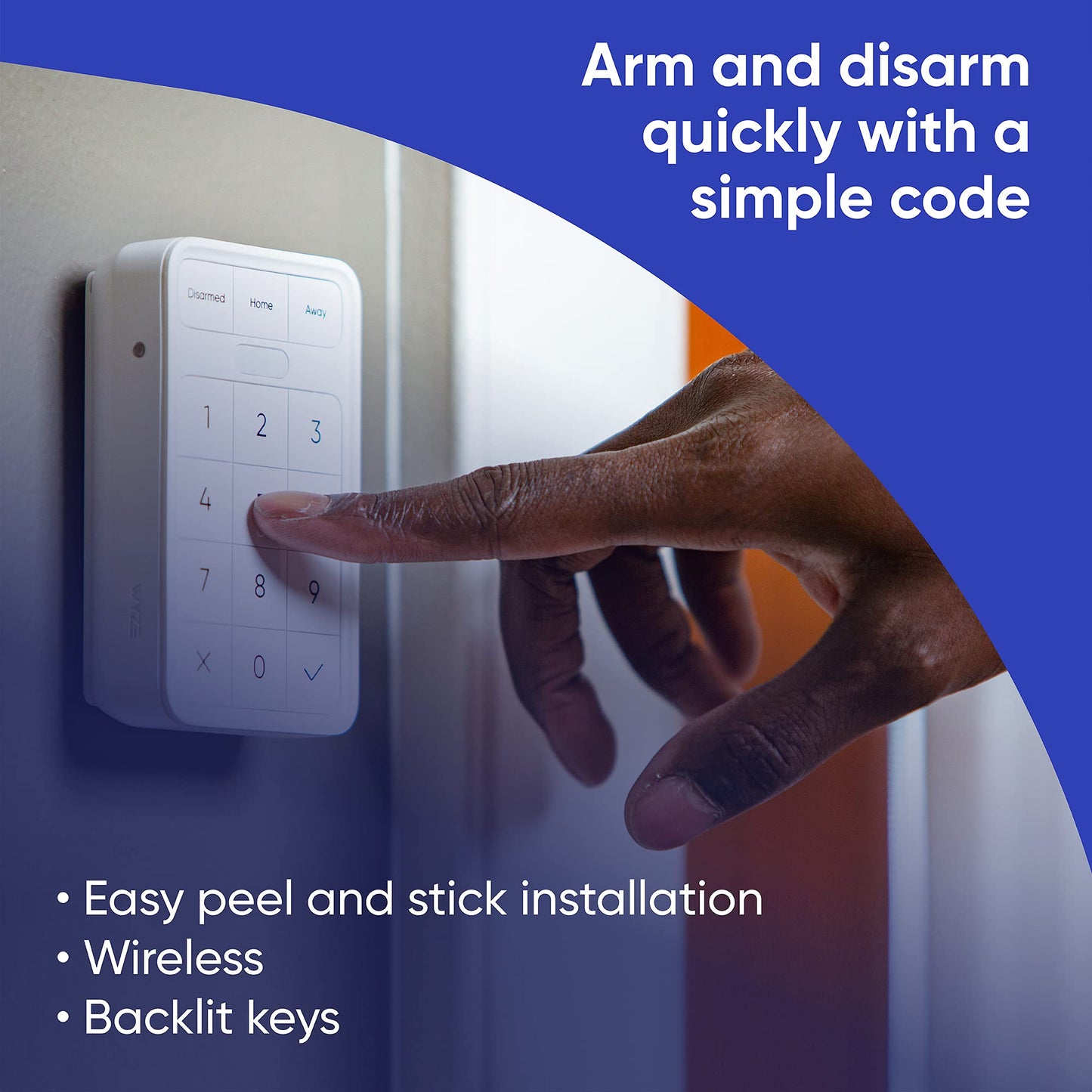 Wyze Home Security Core Kit: Hub, Keypad, Motion Sensor, Entry Sensors (x2); Compatible w/ Wyze Cam, Leak & Climate Sensors; 3 Mo. of 24/7 Professional Monitoring Service Incl., Subscription Required