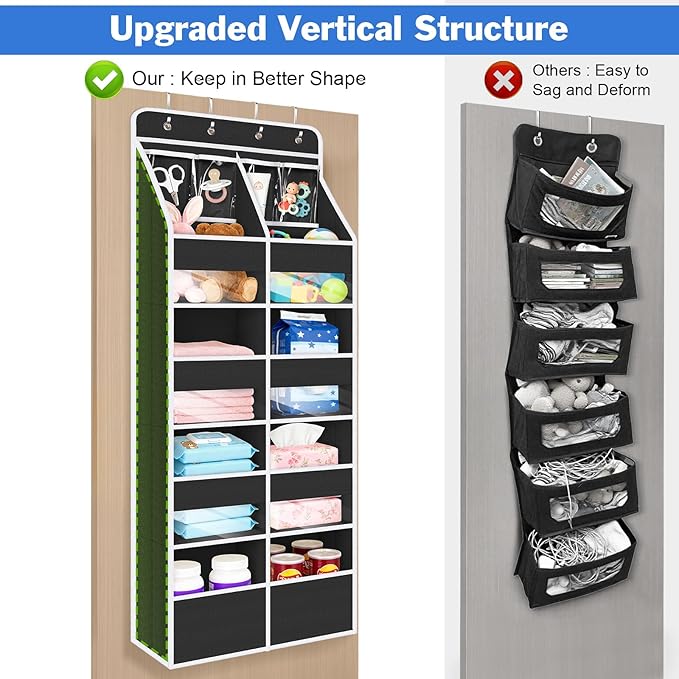 Univivi 5-Shelf Over Door Hanging Organizer Fabric Door Storage
