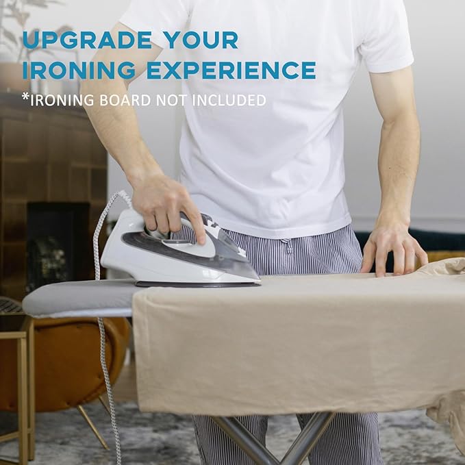 Small Ironing Board Cover 13"x43", RAINHOL Iron Board Replacement Cover and Pad