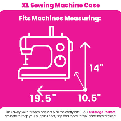 Everything Mary XL Rolling Sewing Machine Case – Heather Grey Craft Bag with 4 Wheels – Collapsible Organizer Compatible with Brother, Singer & Most Sewing Machines