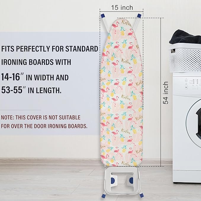 Ironing Board Cover and Pad 15x54 Inch Standard Ironing Board Cover