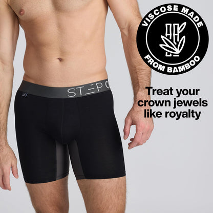 STEP ONE Mens Boxers Shorts Multipack, 5 Pairs, Anti Chafing Underwear for Men, Moisture-Wicking Boxer Shorts with 3D Pouch. Fabric Made from Organic Bamboo