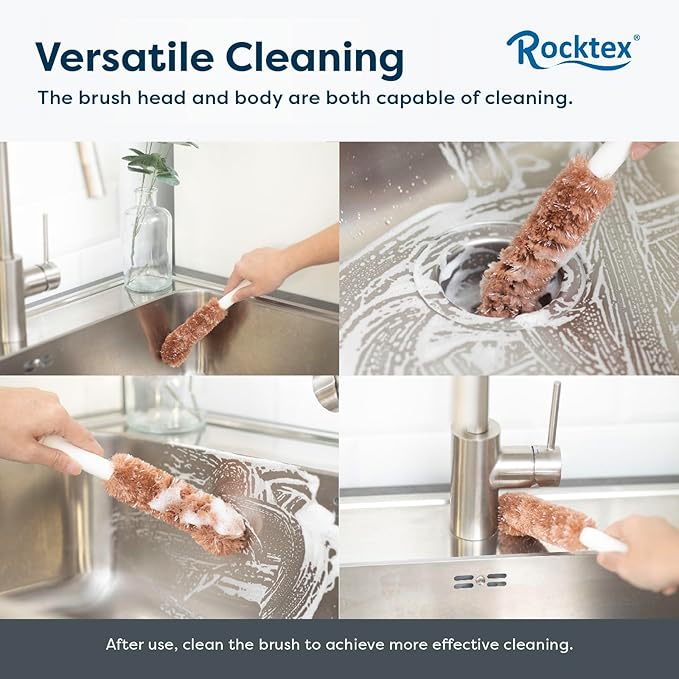 2-Pack Dual-Bristle Cleaning Brushes, Soft Bristles