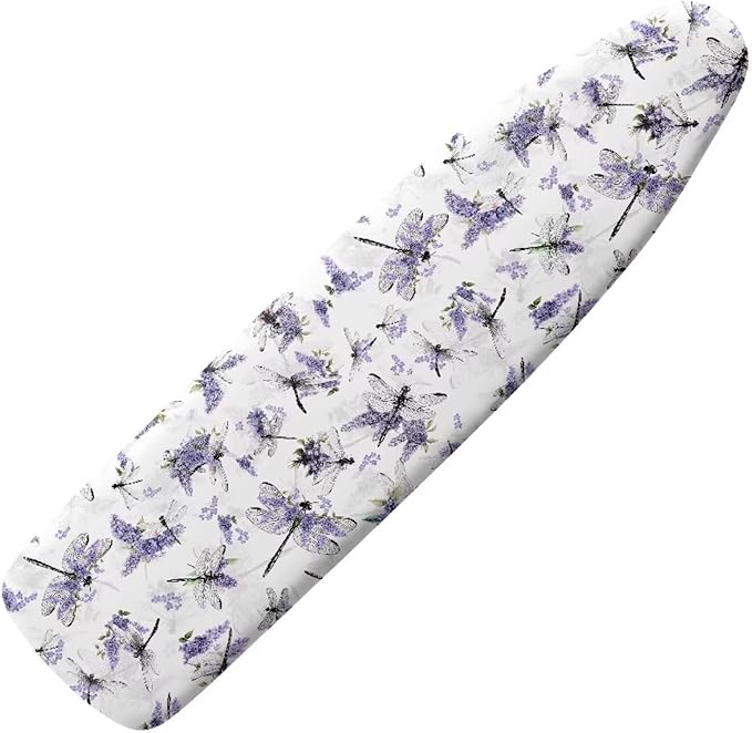 Purple Flowers Bird Ironing Board Cover and Pad Heat Insulation Covers Stain