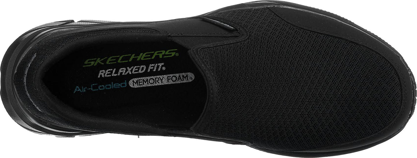 Skechers Men's Equalizer 4.0 Trainers, Black Black Mesh Pu Black Trim Bbk, 9 UK