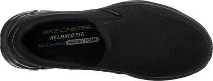 Skechers Men's Equalizer 4.0 Trainers, Black Black Mesh Pu Black Trim Bbk, 9 UK