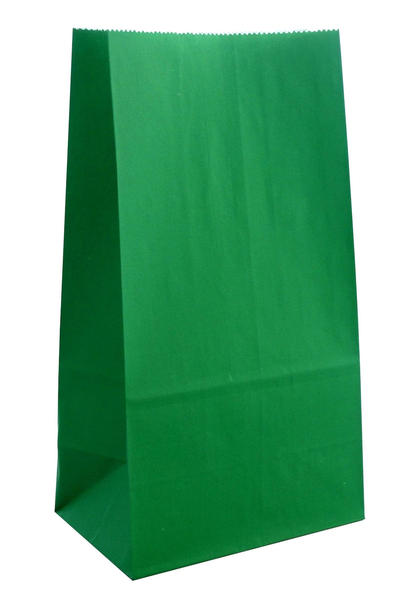 Partay Shenanigans Party Favor Bags - 50 Pack Kraft Paper Goodie Gift Lunch Treat Bags and Party Supplies for Theme Kids Birthday, St Patrick's Day, Christmas - 5"x3"x9" (Green)