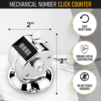 Digi 1st TC-08 Desk Tally Counter with Base, Digital Desktop Counter Clicker Mechanical Number Click Counter (1)