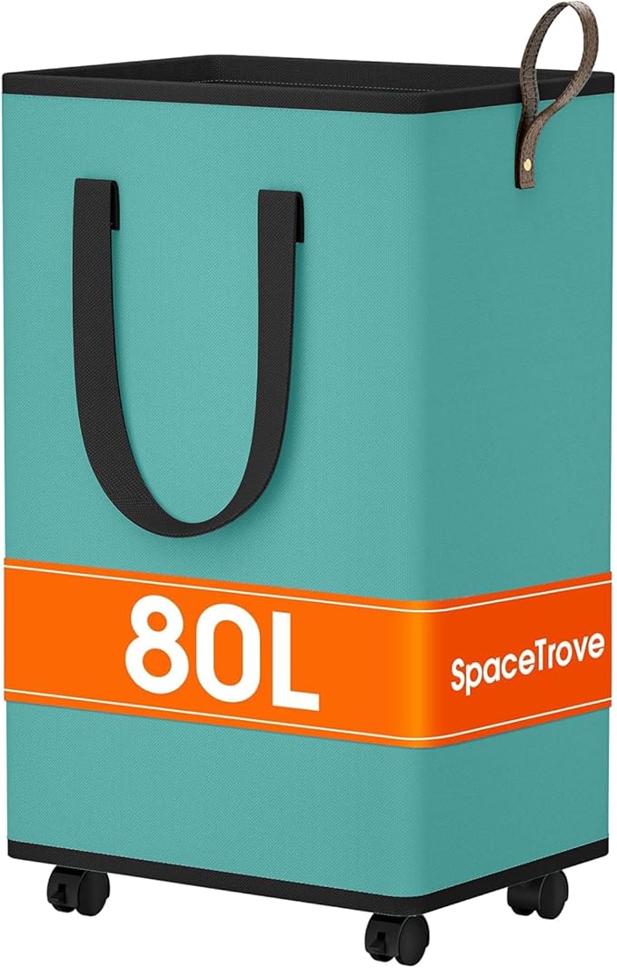 Laundry Basket with Wheels, Collapsible Laundry Baskets, Laundry Hamper with