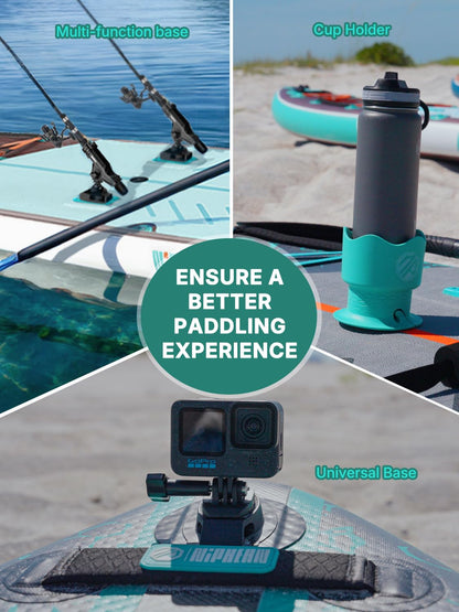 Niphean PRO (Extra Large) Inflatable Paddle Board with Seat, 11'6"/12'6" Stand Up Paddle Board with Pressure Gauge, StabilTrac Fin, Upgraded All-Round/Touring SUP for Adult Adventures, 2+1 Person