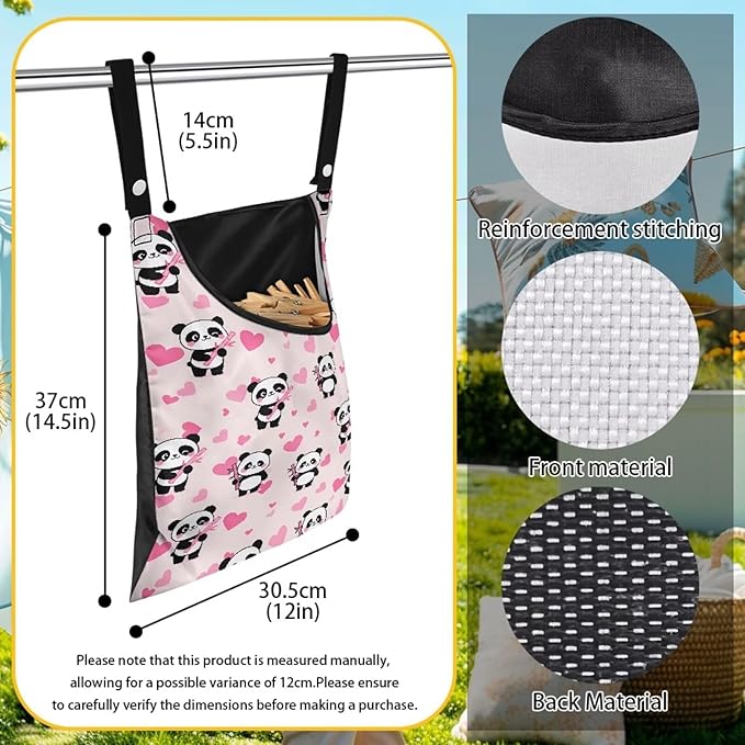 Clothes Pin Hanging Bag, Large Capacity Clothespin Bag Clothes Pin Hanging Bag