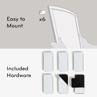 U Brands Magnetic Dry Erase 3-in-1 Calendar Board, 20"x16", Black and Gray Frame